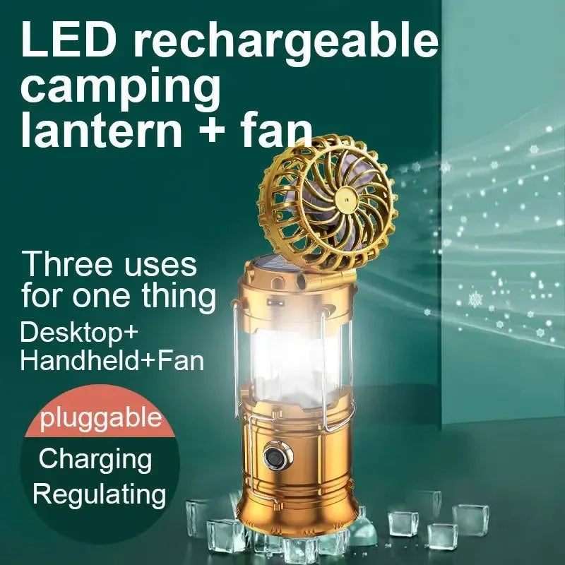 Multifunctional LED Camping Light with Portable Fan