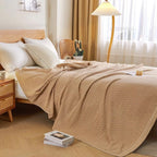 Waffle Cotton Summer Bedspread Throw Blanket