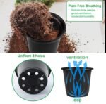 150pcs 10cm Plant Pots Nursery Pots Black Plastic Flower Pot - Image 2