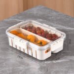 Kitchen Gadget Compartments Divided Serving Tray With Lid Veggie Tray Portable Snack Box Food Container For Biscuits Candy Fruits Nuts - Image 8