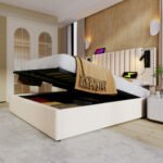 Cotton Panel Material Storage Bed Frame - Image 4