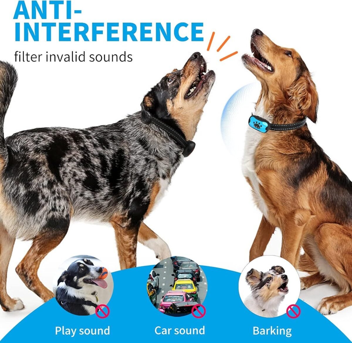 Anti Bell Collar Dog Training Collar Sound Vibration, For Dogs Pet - Image 5