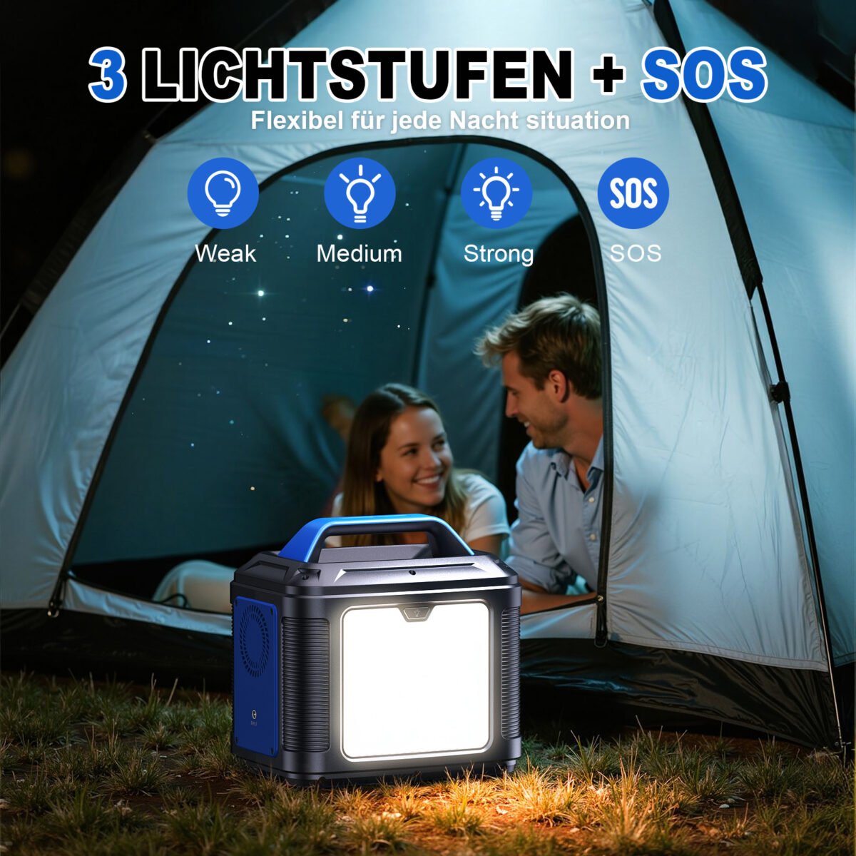 SBAOH Portable Power Station 300W,solar Power Generator 296Wh 80000mAh,solar Power Bank Portable Charger - Image 6