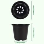 150pcs 10cm Plant Pots Nursery Pots Black Plastic Flower Pot - Image 4