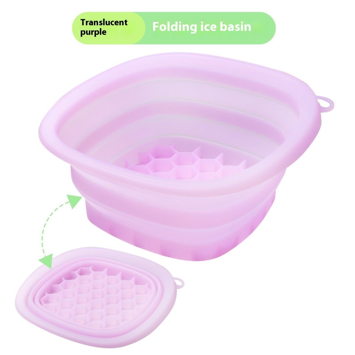 Household Silicone Folding Basin Ice Tray Ice Facial Care Ice-bath Wash Basin - Image 5