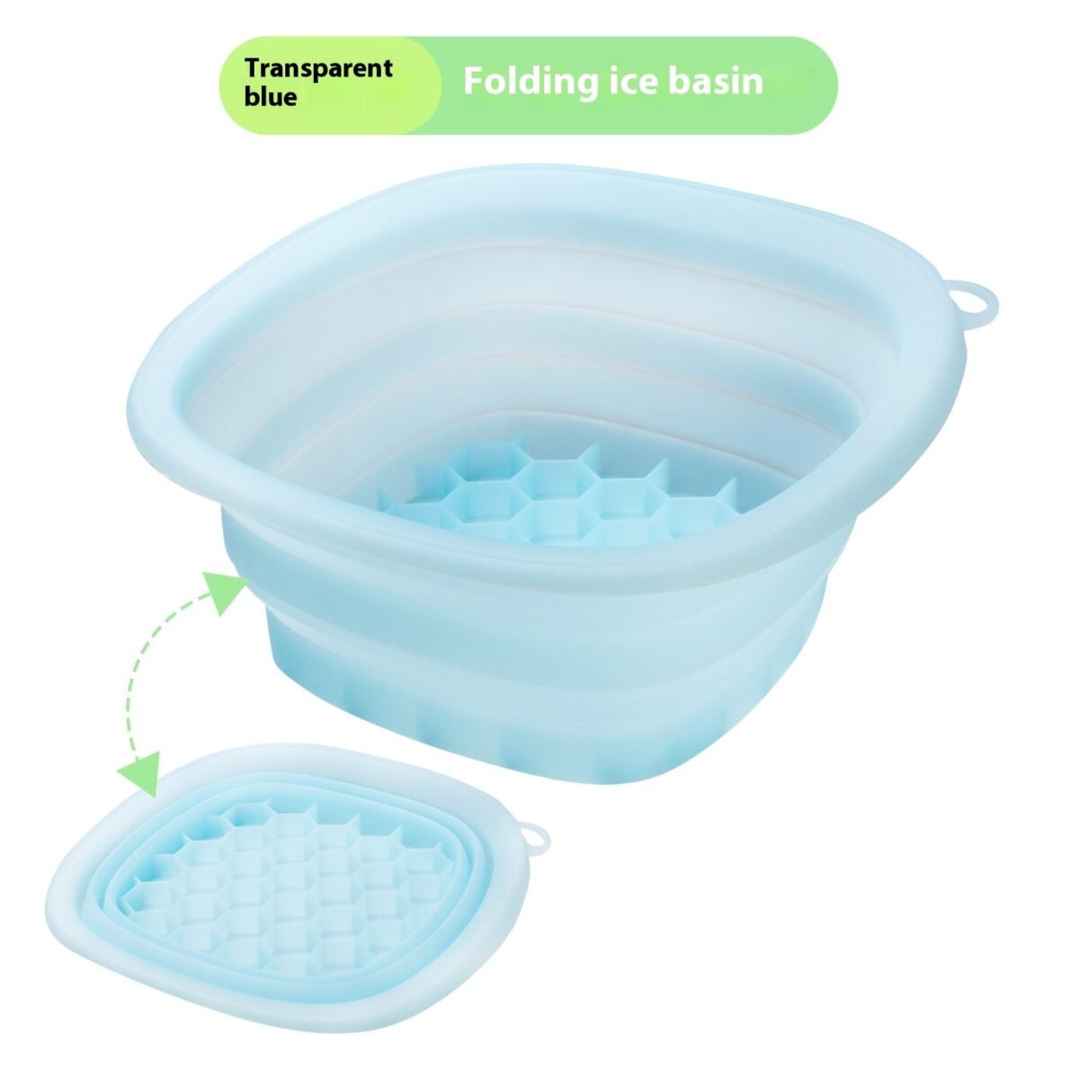 Household Silicone Folding Basin Ice Tray Ice Facial Care Ice-bath Wash Basin - Image 3