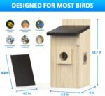 Smart Bird Houses For Outside Solar Powered,4MP Birdhouse Camera For Outdoors, Watch Bird Nesting & Hatching In Real Time, AI Identify Bird Behavior & Create, DIY Ideal Gift - Image 4