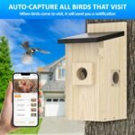 Smart Bird Houses For Outside Solar Powered,4MP Birdhouse Camera For Outdoors, Watch Bird Nesting & Hatching In Real Time, AI Identify Bird Behavior & Create, DIY Ideal Gift - Image 2