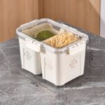 Kitchen Gadget Compartments Divided Serving Tray With Lid Veggie Tray Portable Snack Box Food Container For Biscuits Candy Fruits Nuts - Image 2