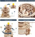 Robotime ROKR 316PCS Rotatable Mechanical Orrery 3D Wooden Puzzle Games Assemble Model Building Kits Toys Gift For Children Boys - Image 8