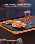 Willing 250W Food Warming Mat 3-Temperature Setting Home Food Warmer Portable Warming Trays For Stainless Steel Ceramic, Glass Enamelware - Navy Blue - Image 2
