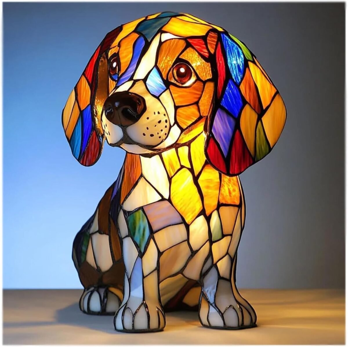 Colorful Strange Dog Lamp Resin Decorations - Image 2