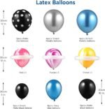 55 Pcs Metallic Balloons Blue Astronaut Rocket Foil Balloons Happy Birthday - Image 6