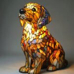 Colorful Strange Dog Lamp Resin Decorations - Image 4