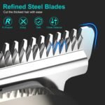 All In One Beard Trimmer For Men With 5 Trimmer Heads IPX5 Waterproof Electric Razor For Face Nose Body Beard Cordless Hair Shaver Clipper Grooming Kit For Men Husband Father - Image 5