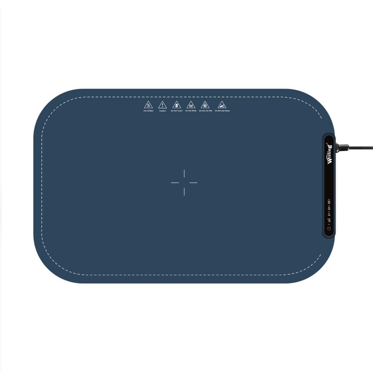 Willing 250W Food Warming Mat 3-Temperature Setting Home Food Warmer Portable Warming Trays For Stainless Steel Ceramic, Glass Enamelware - Navy Blue - Image 4